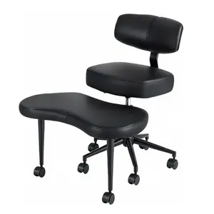 Meditation Cross-Legged Chair with Rotating Footrest, Height-Adjustable Backrest, 360° Swivel for Home Office & Yoga