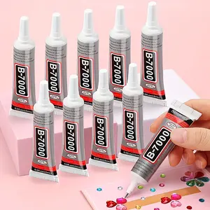 B7000 Glue, 10pcs/set Fast Glue Quick-drying Transparent Finish Glue, Easy Application for DIY Jewelry, Crafts, Model Making, Arts, Screen Repair