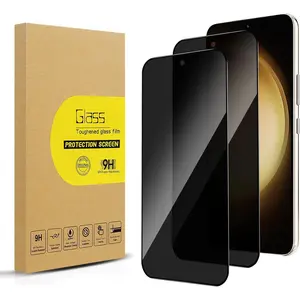 2 Pack  Screen Protector for  Galaxy S23+/S23 Plus [Anti-Spy Tempered Glass][Fingerprint Unlock Support], Anti-Scratch, Bubble-Free, Easy Install 9H Protective Glass