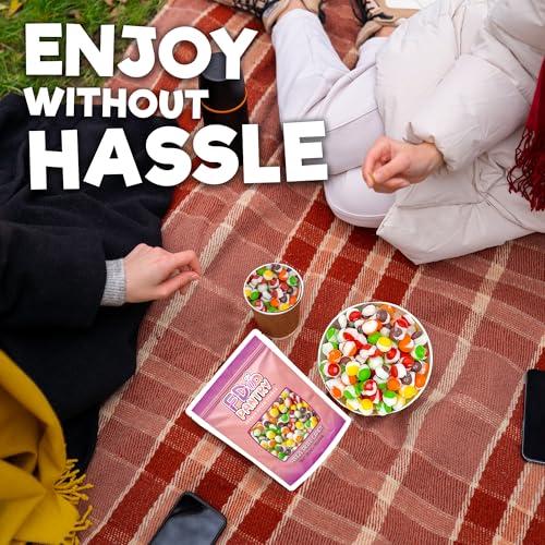 Fruit Crunch Original Rainbow Freeze-Dried Candy, 10 oz, Assorted Fruit Flavors, Large Pouch, Ideal Gift Snack Treat