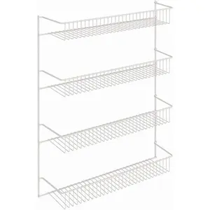 4-Tier Wall Rack, 18-Inch Wide, White
