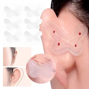 18 Pairs Silicone Ear Support Patches, Invisible Clear Ear Stickers, For Photos, Dance & Party Use, Unisex Facial Beauty Tool