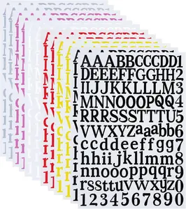 12 Sheets Vinyl Letter Stickers kit, 1440 count Self-Adhesive Number and Alphabets Stickers, Mailbox Numbers Stickers for Signs, Window, Door, , , Home, Business, Address Number (Mixed 1Inch)