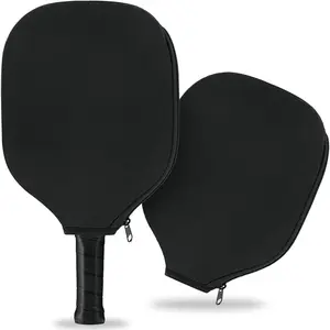 Chloroprene rubber pickleball bag case with zippered opening, suitable for most pickleball paddles and unisex use