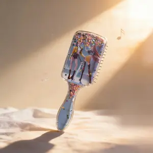 Cute K-Pop Hair Brush Comb, Massage Puffing Air Cushion Comb, Cartoon Design, Perfect for Styling and Detangling, Beauty Tool, Detangling Hairbrush