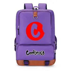 Cookies Pattern Backpack, Cute Snack Design School Bag, Casual Travel Backpack for Students and Teens