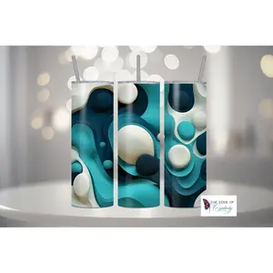 Abstract Blue Bubbles Tumbler