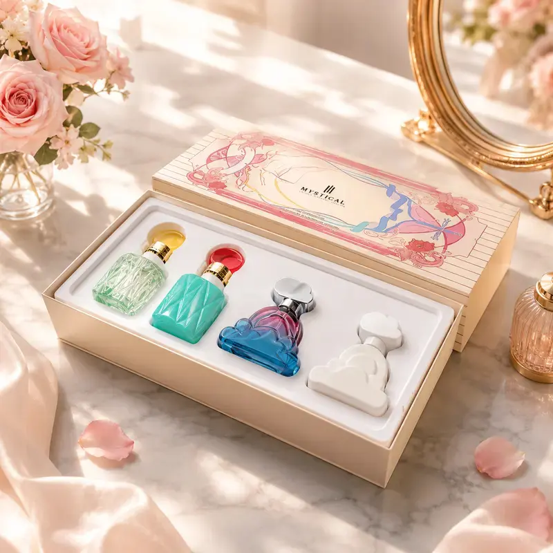 MYSTICAL Floral Perfume for Women | Lychee, Rose & Sandalwood 4x30ml | Aesthetic Cloud Bottle | Perfect Birthday Present | perfume for women, long lasting women perfumes, perfumetiktok