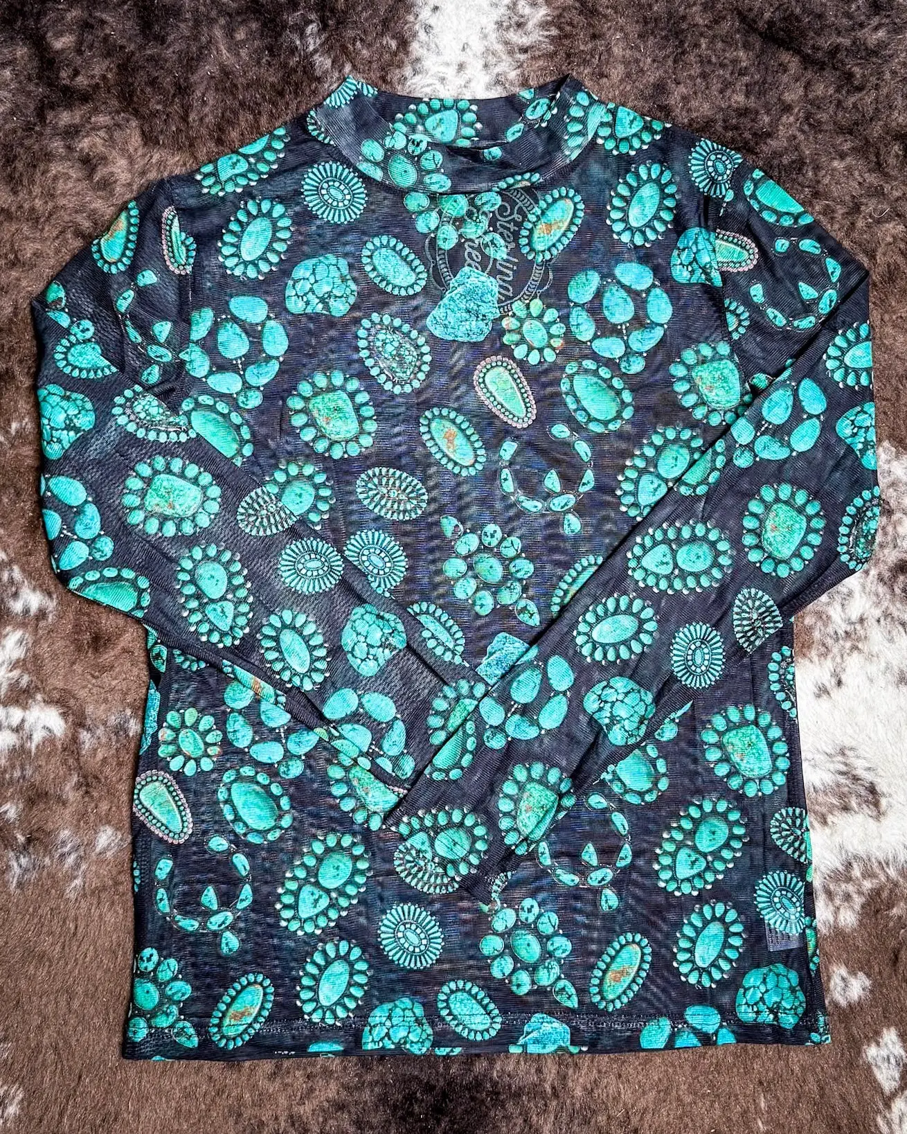 Sterling Kreek - Forever in Turquoise Mesh Top