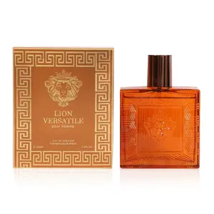 Lion Versatile Pour Homme Eau de Toilette 100ml - Citrus Men's Fragrance with Amber Bottle & Gold Trim Box Regular Edition Musk Rich Woods Warm Cardamom