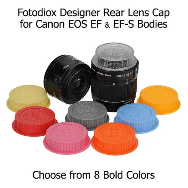 Fotodiox Designer Twist-On Rear Lens Cap for Canon EOS Cameras - ABS Plastic Mount, Secure Fit for EF/EF-s Lenses, 9 Colors Available, Includes Manufacturer Warranty, Enhanced Craftsmanship