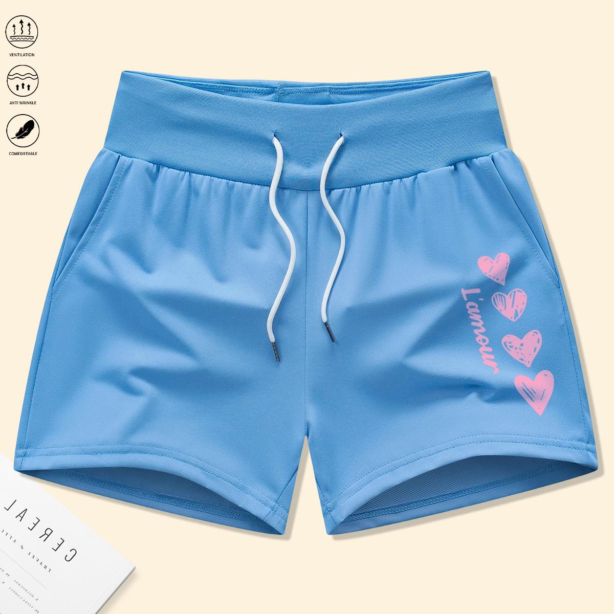 Set of 4 women’s shorts featuring drawstring and elastic waistband, adjustable fit, comfortable fabric—ideal for beach vacations, gym workouts, and home wear. Summer shorts, women’s shorts.