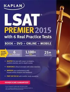 USED-Kaplan LSAT Premier 2015 with 6 Real Practice Tests: Book + DVD + Online + Mobile (Kaplan Test Prep) by Kaplan (Paperback)