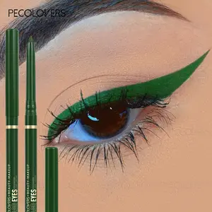 1PC Waterproof & Sweatproof Black Green Eyeliner Pencils - Long-Lasting, Smudge-Proof, Intense Color, Eye Makeup, Smooth Application, Daily Makeup Must-Have, Longwear Eye Liner
