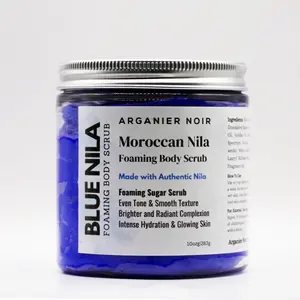 Blue Nila Scrub- Moroccan Nila scrub made with shea butter, almond oil and jojoba oil- Soften,Deep clean and Even skin tone.