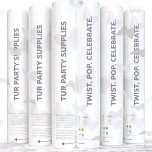 Confetti Cannons - Wedding White Butterfly , Party Cannons for Celebrations, Graduation, Birthday, Wedding, New Year Eve