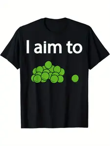 Comfortable MenS Cotton TShirt Featuring Humorous Peas Design