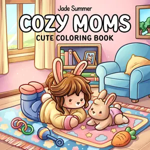 Cozy Moms: Cute Coloring Book for Adults and Teens with Adorable Characters and Heartwarming Family Moments for Relaxation