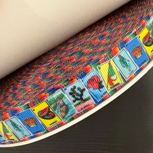 6/8" Loteria Print Grosgrain Ribbon 100-Yard Roll for Graduation Leis and Crafts Smooth Polished Finish Versatile Crafting Material