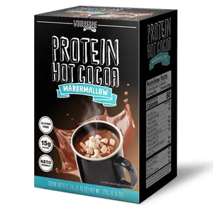 Protein Hot Chocolate with Mini Marshmallows - High Protein & Low in Carbs, Keto-Friendly Beverage