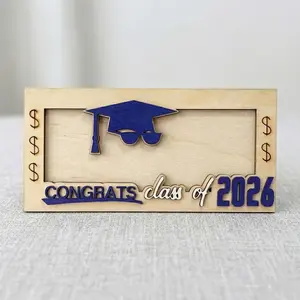 Graduation 2026 Holder-Unique Wooden Gift Box for Class of 2026, Creative Graduation Gift for Seniors outdoorfun kit