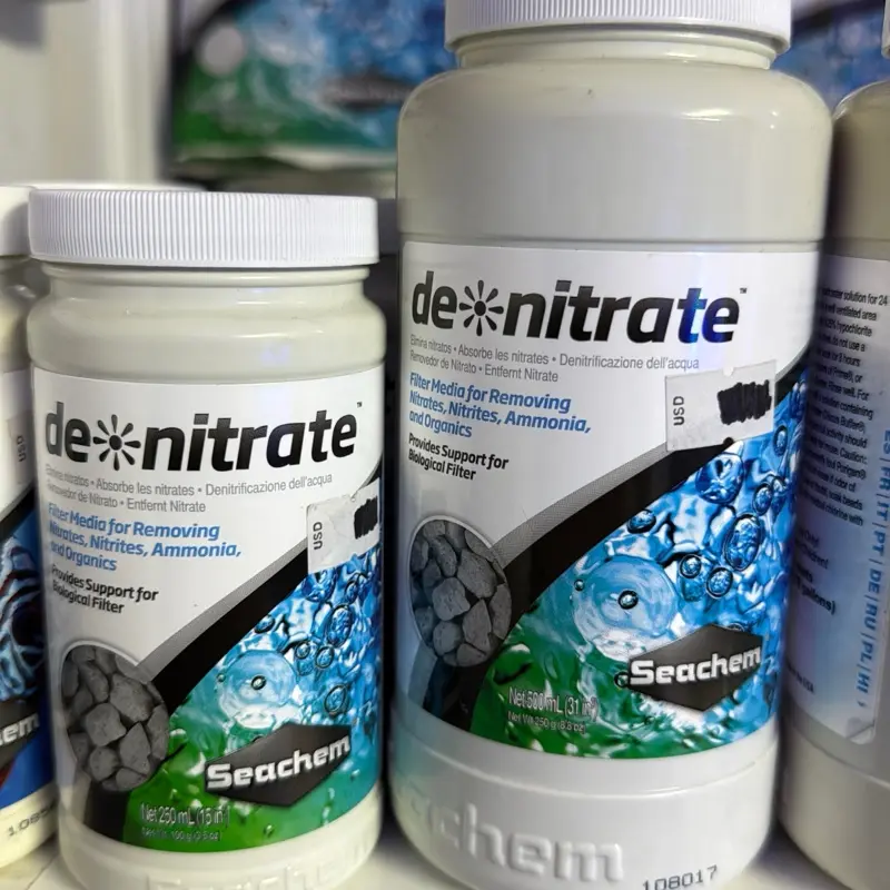Seachem de-nitrate Filter Media for Removing Nitrates Nitrates Ammonia Supports Biological Filter 250ml