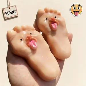 Funny Stinky Foot Squishy Fidget Stress Relief Toy, Novelty Weird Prank Slow Rebound Squeeze Sensory Toy, Hilarious Gag Birthday Holiday Party Funny Gift For Friends