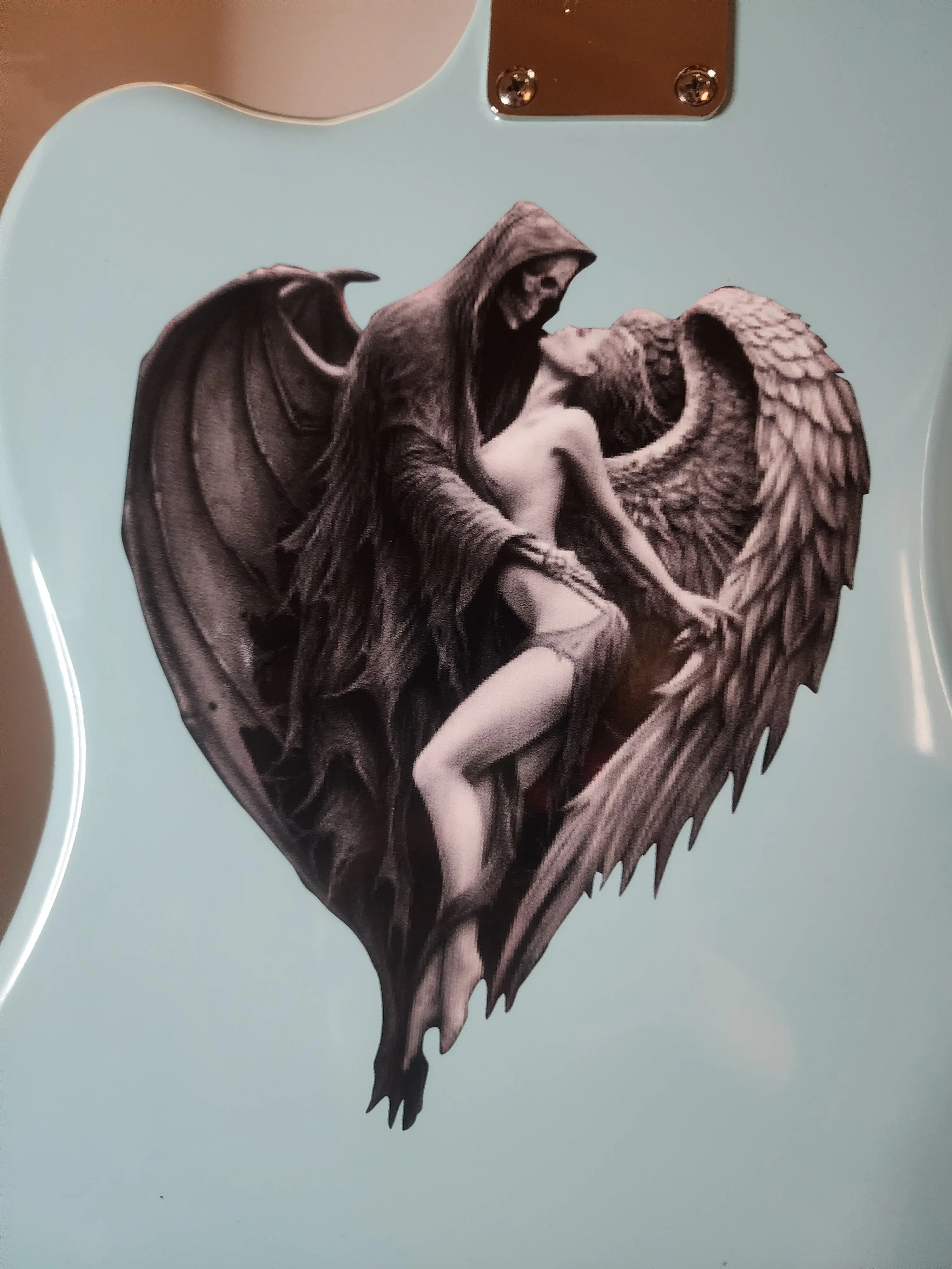 Reaper with Angel Guitar Decal/Sticker