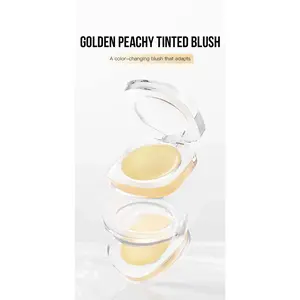 Golden Peachy Tinted Blush Stick Color Changing Cream Waterproof Long Lasting Natural Cheek Tint Makeup Cosmetics 4g soft glam