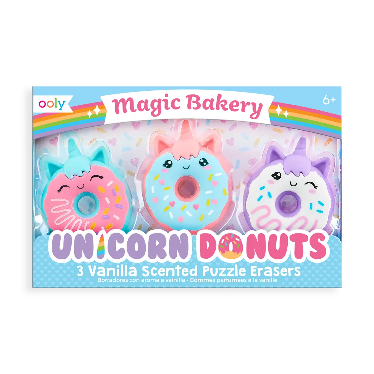 Magic Bakery Unicorn Donuts Scented Erasers - Set of 3