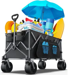 Heavy-Duty Collapsible Wagon Cart | 440 LBS | All-Terrain Wagon