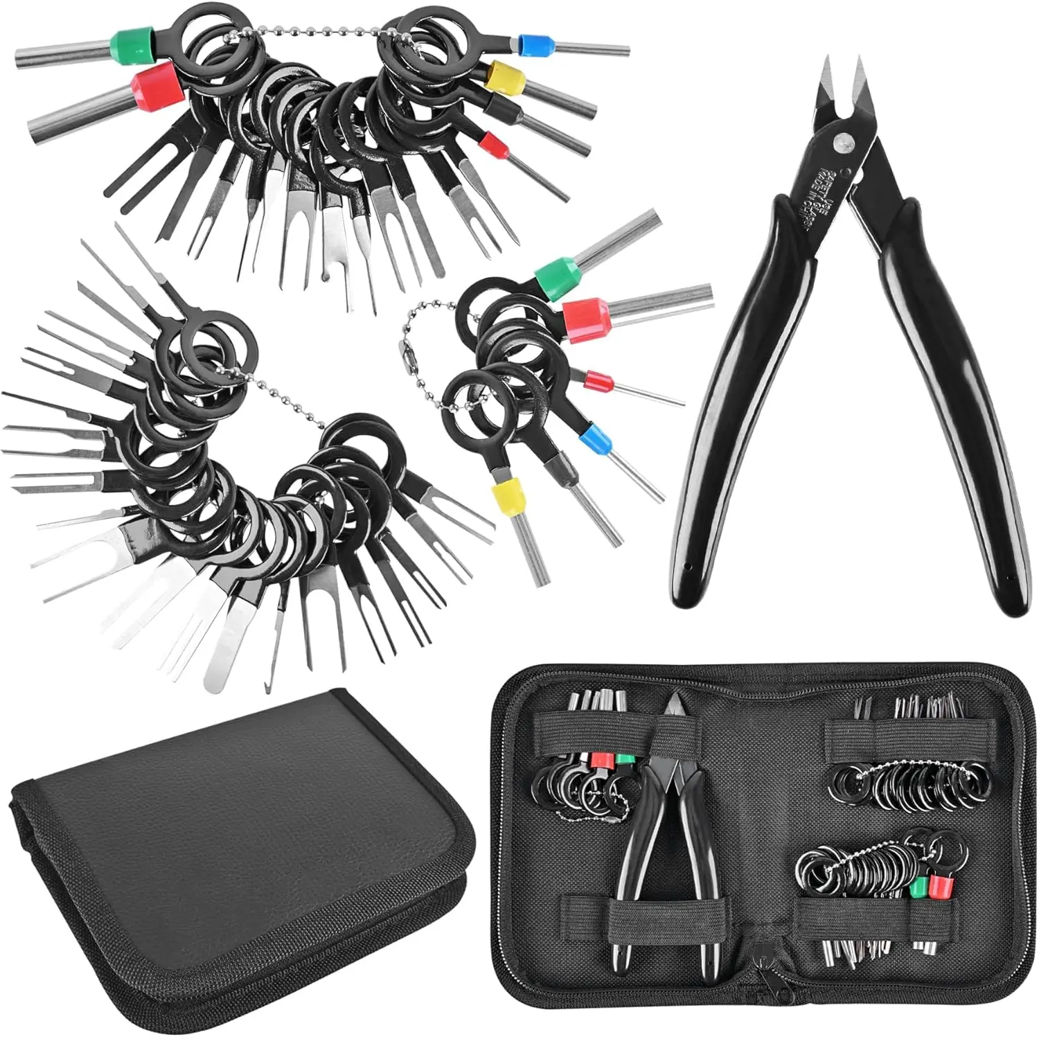45 Pcs Terminal Removal Tool Kit,Including Depinning Tool,Electrical Connector,Pin Removal Tool Kit,Pin Extractor Tool Set,Wire Terminal Release Tool for Automotive Car Household Devices,Hand Tools Kits