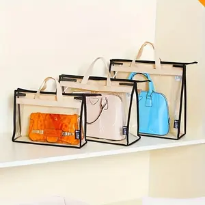 Set of 3 Non-Woven Storage Bags, Sealed Wardrobe Protector, Organizer Box for Handbags And Wallets, No Washing Care Guidelines