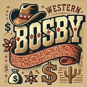 Western Theme 2D Flat Background, Hat, Letters, Currency Symbols, Cactus, Money Bag, Gun Pattern, Reusable Polyester Fiber Photography Backdrop