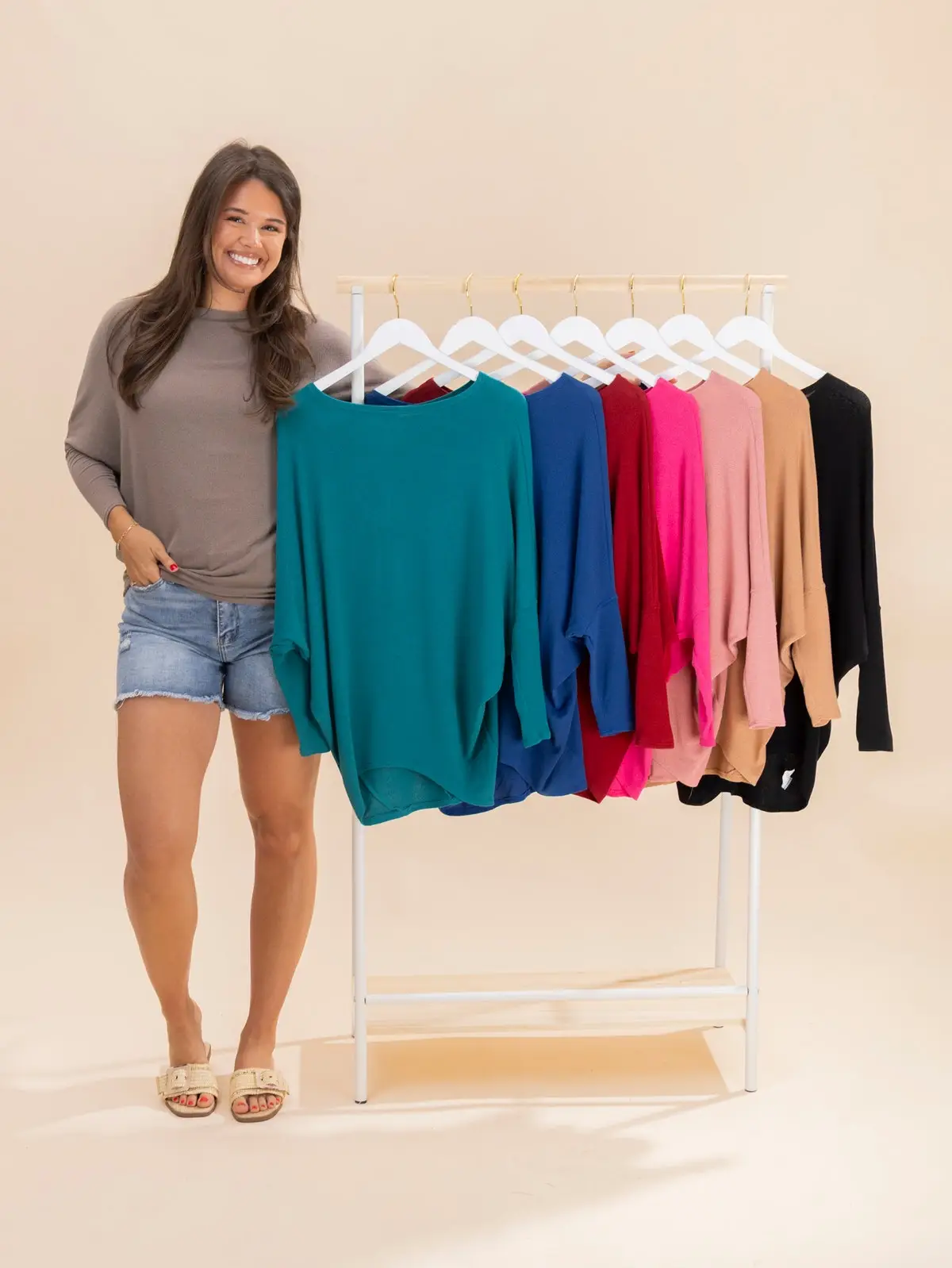 Charlotte Avery "Dreamy Knit" Boatneck Dolman Top | S - 3XL