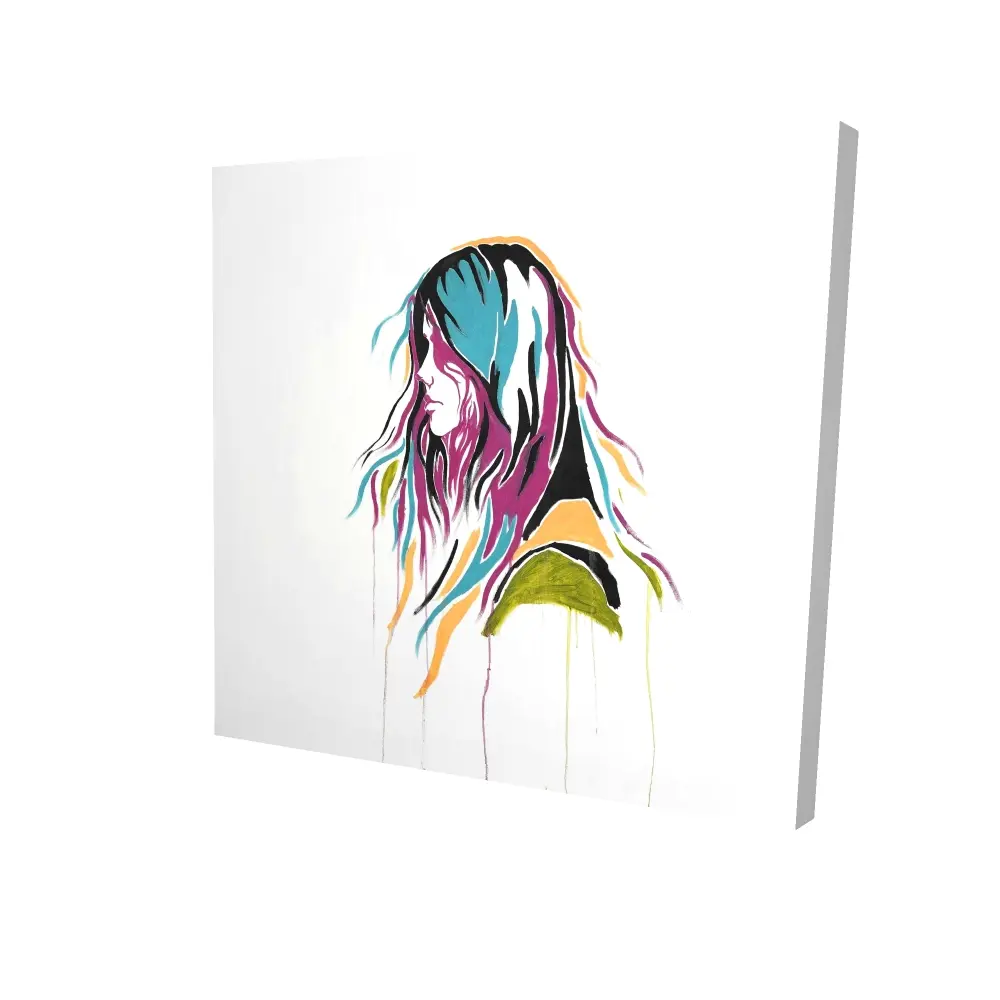 360 stand Artistic Bold Colors Urban Aesthetic Graffiti Street Art Women's Wall Print - 36x36 in, Home Decor Artwork for Living Room, Decoration, Photo, Room Inspo, Decor Inspo
