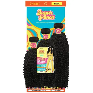 Outre Sugar Punch 100% Unprocessed Remy Human Hair Double Drawn Weaves - BOHEMIAN - Multi