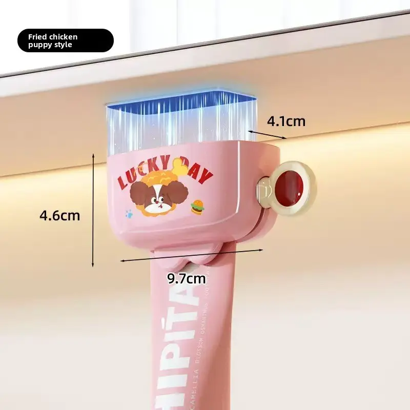 Pink fried chicken puppy design