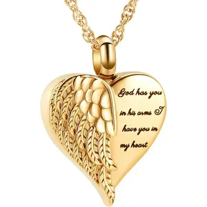 Cremation Heart Urn Necklace Memorial Ashes Jewelry Keepsake Pendant Locket Ash Holder for Women Men