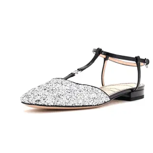 Pre-owned Gucci Women's GG Slingback Flats Glitter and Patent by Rebag