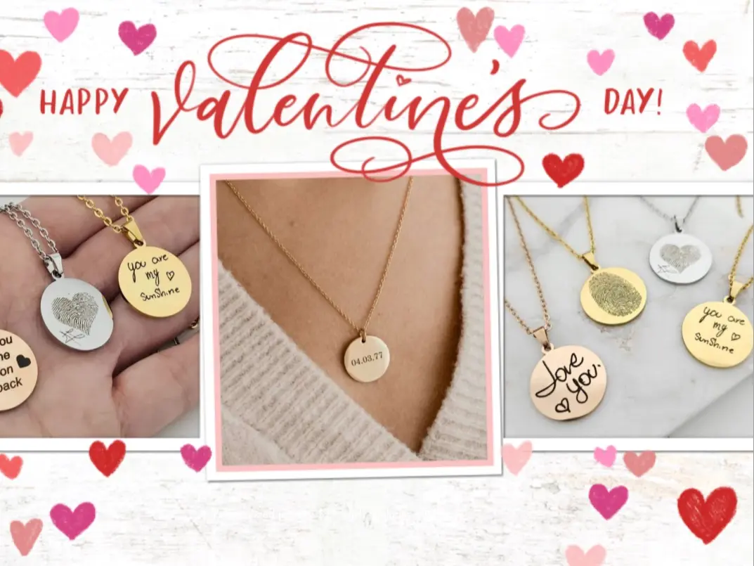 Max Creek Engraving Charm Necklace - Personalizable Gift with Gift Box, Unique Design for Special Occasions