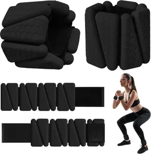 Wrist Weights, 2Pack Adjustable Silicone Weighted Bangles for Women and Men, Wearable Wrist Ankle Weights Suitable for Yoga, Walking and Gym, Arm & Leg Workout