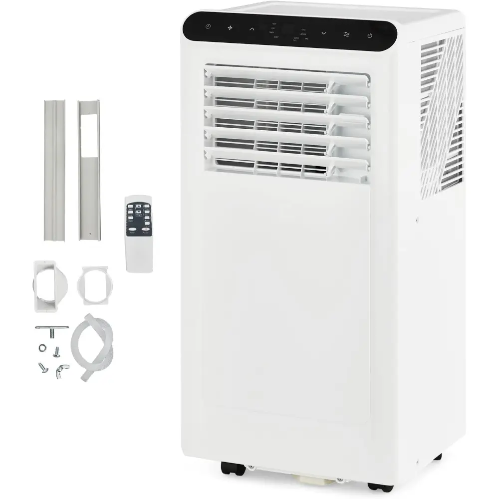 Quiet Energy Saving Portable Air Conditioner, 8000 BTU for Rooms Up to 350 Sq.Ft., Smart Compact AC Unit with Cooling, Dehumidifier, Fan, Remote Control, White Window Kit, Energy Saving Ac, Quiet Portable Ac
