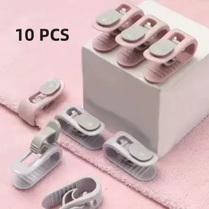 Invisible Quilt Fastener, 10pcs No-needle Safe Bed Clamp, Bedding Accessories for Home Bedroom Hotel Dormitory