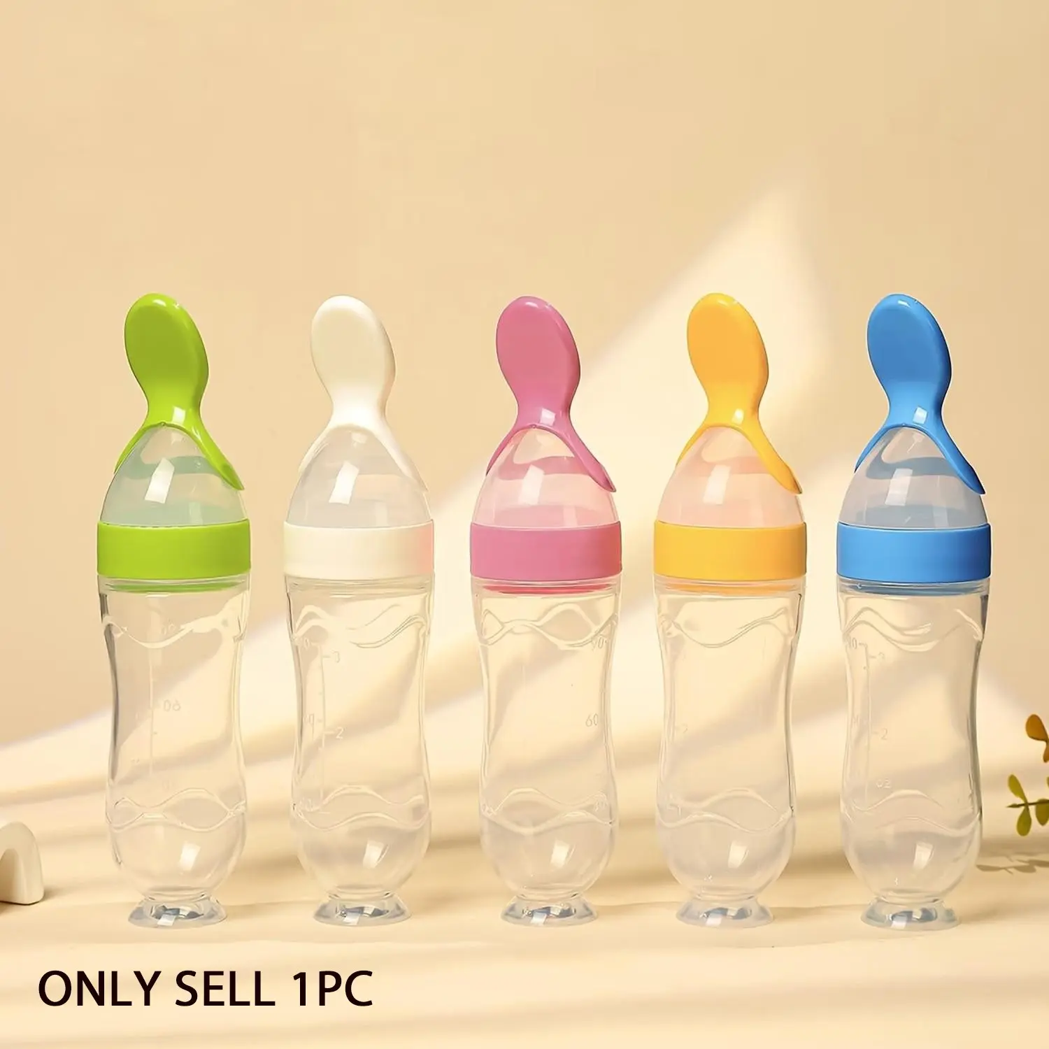 Baby Rice Porridge Bottle Silicone Feeding Spoon, Baby Food Bottle, Infant Rice Pudding Spoon, Auxiliary Food Bottle, Silicone Utensil, Silicone Feeding Utensils