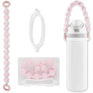 Bottle Silicone Handle Strap,Compatible Owala Freesip Water Bottle - Fits 16oz to 40oz, Water Bottle Carrier Grip Accessories for Running Bike, Gym Or Jogging