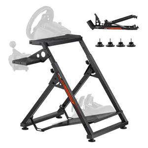 VEVOR Racing Wheel Stand, Adjustable & Foldable Simulator Stand for Logitech G923 G920 G29 G27, Thrustmaster T300RS TX F458 T500RS T3PA-PRO(F1/GT) Gaming Cockpit,Pedals Simulator NOT Included,Compact