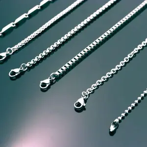 50 60 70 cm Silver Color Men's Dragon Box Bead Snake Long Stainless Steel Necklace Chain For Pendant Women Jewelry Accessories