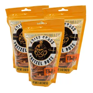 Buffalo Flavored Pretzels | Pack of 3 | 5 oz | Criss Cross Pretzel Boss