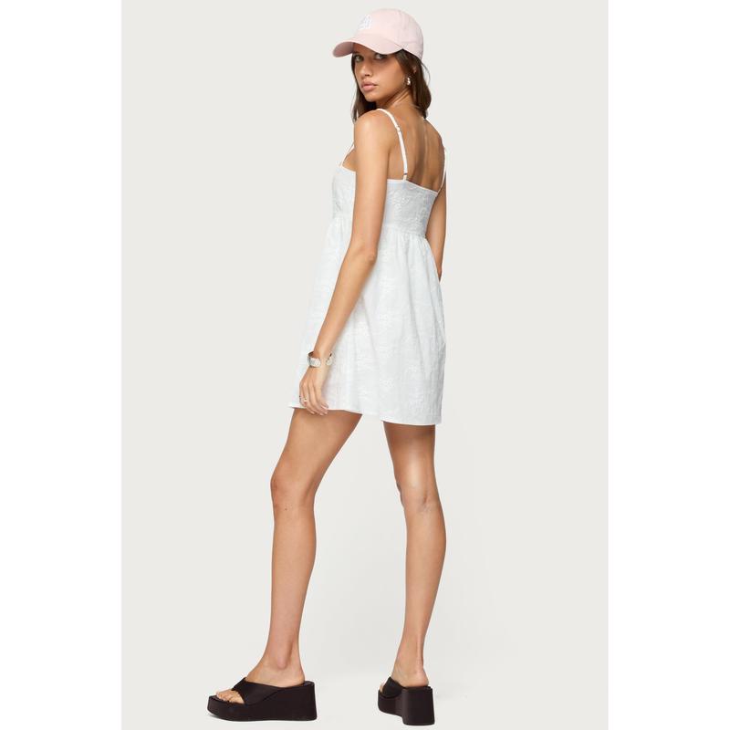 Winifred Eyelet Babydoll Mini Dress